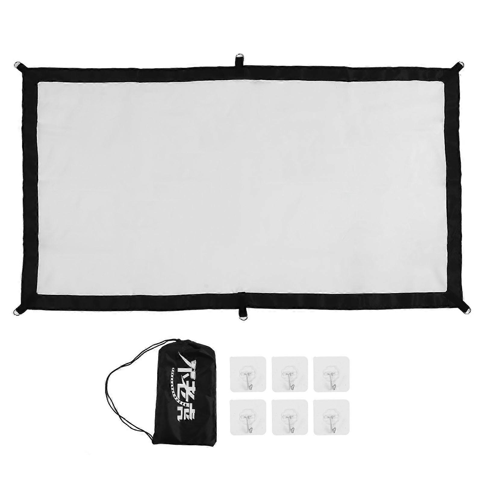 16:9 Projector Screen with Hooks HD Foldable Wrinkle Free Indoor Outdoor Movie Projection Screen 100inch