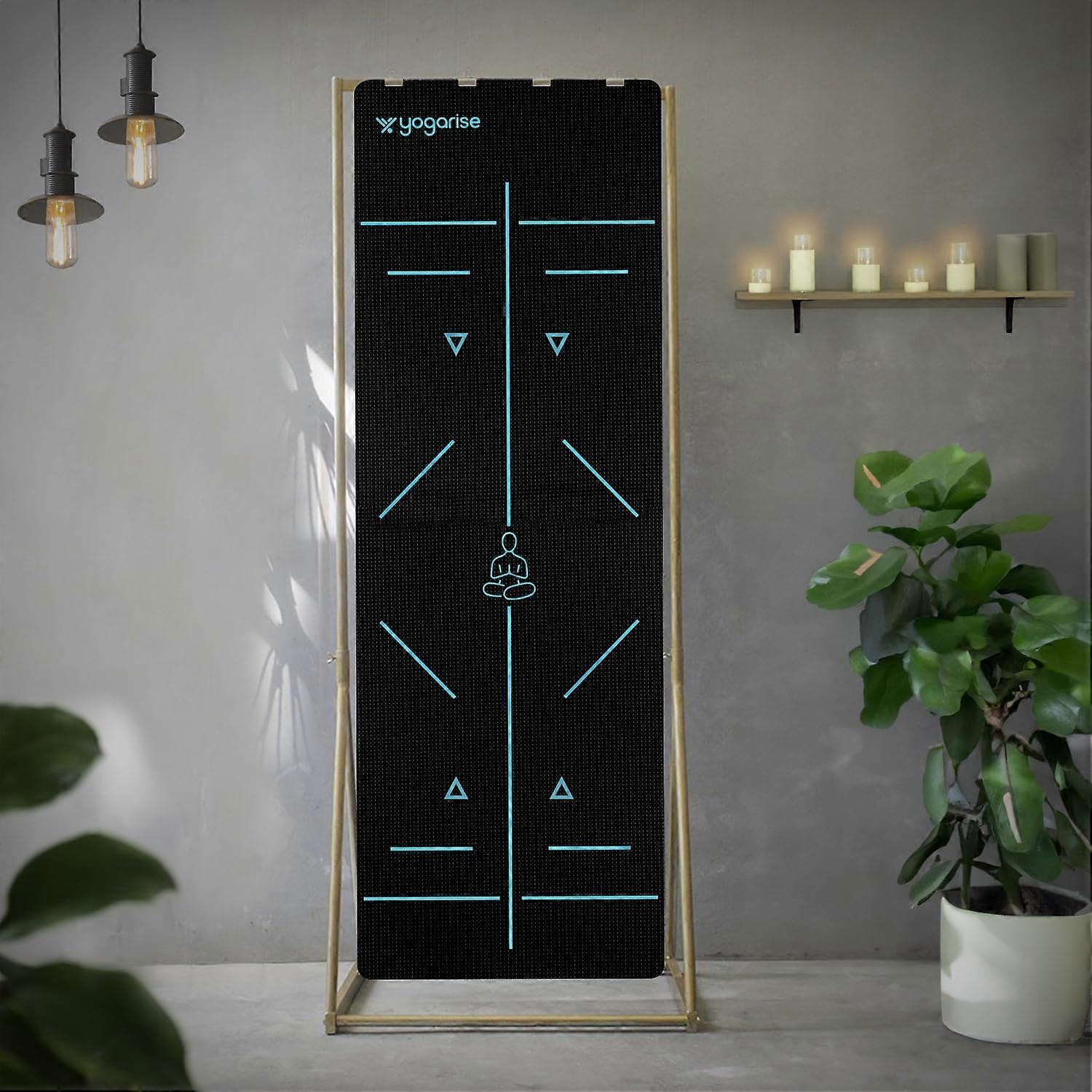 8mm Perfumed TPE Yoga Mat with Alignment Lines and Carry Bag for Men and Women,