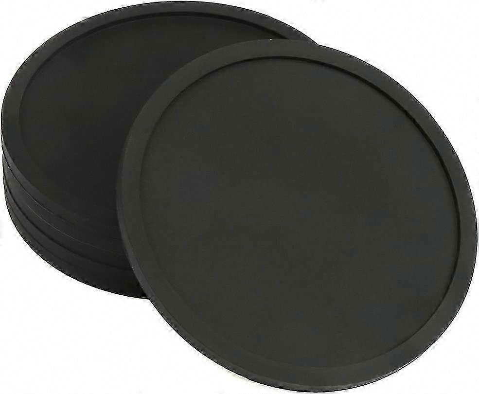 Beverage coaster black round silicone coaster non-slip