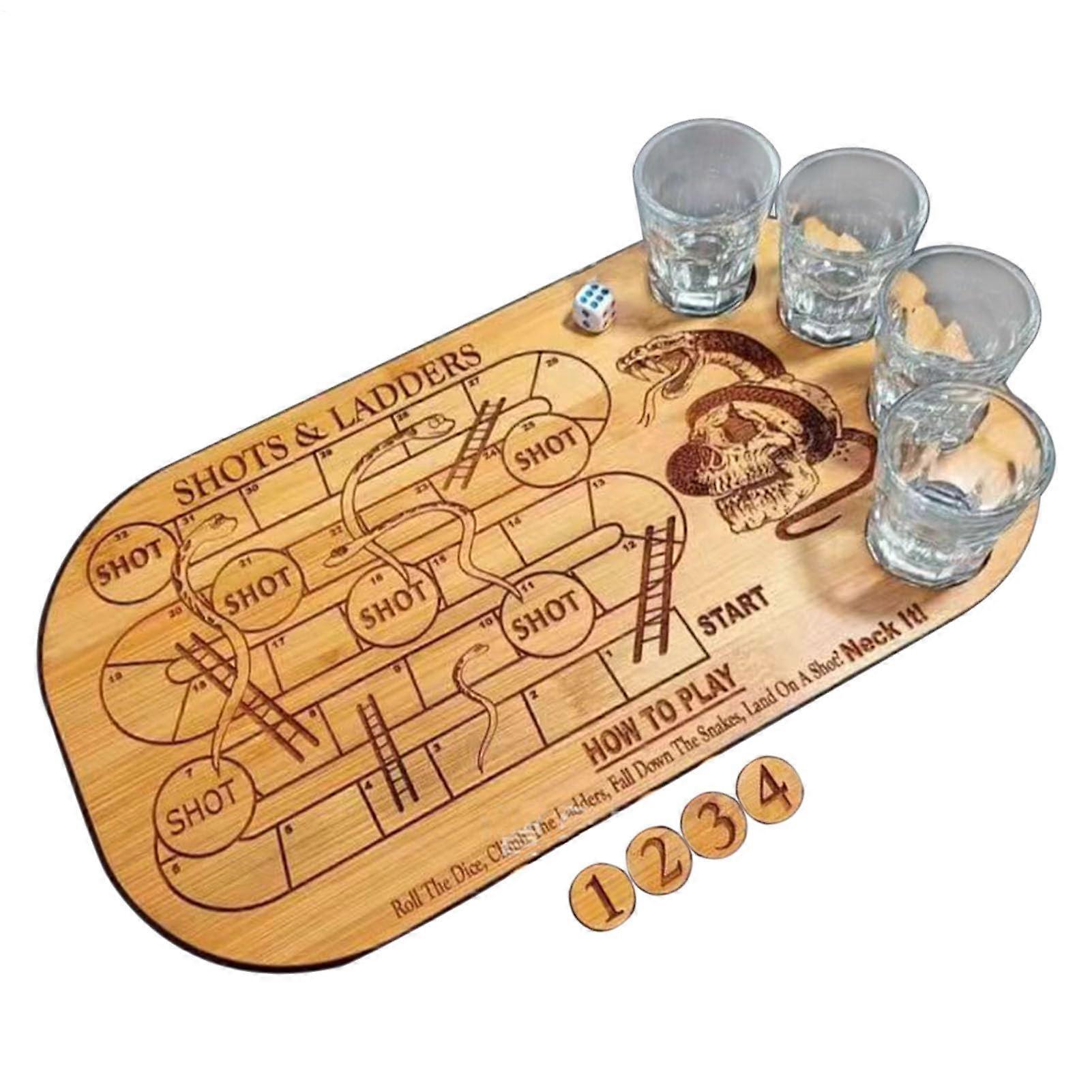 Shoot Ladders Board Game  Snakes and Ladder Drinking Game for Adults