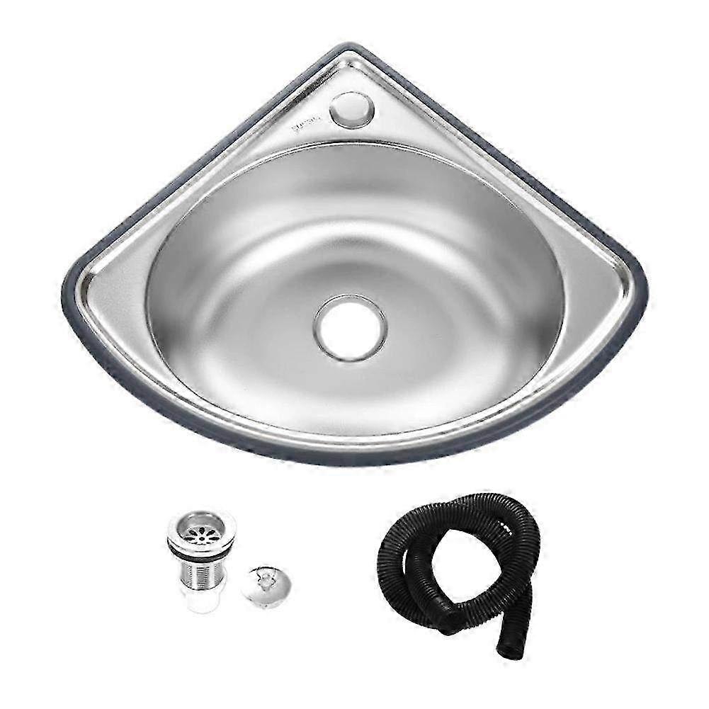 Single Bowl Corner Kitchen Sink for Motorhome & Camper - Square Drop-in Design with Drawing Tool
