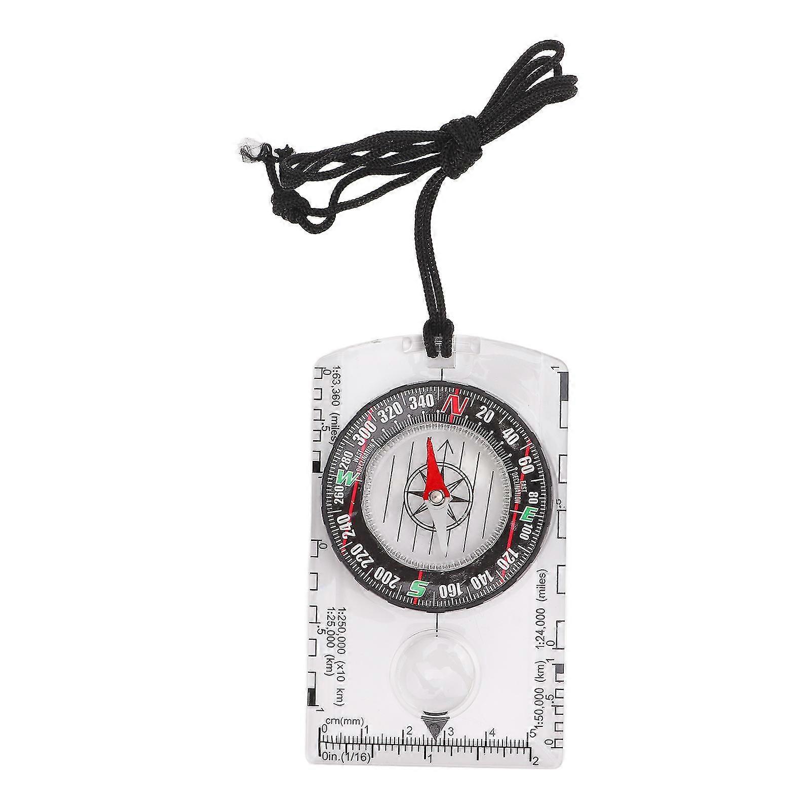 Orienteering Compass Multifunctional Compass Map Scale Ruler with Lanyard for Hiking Backpacking Navigation 2025