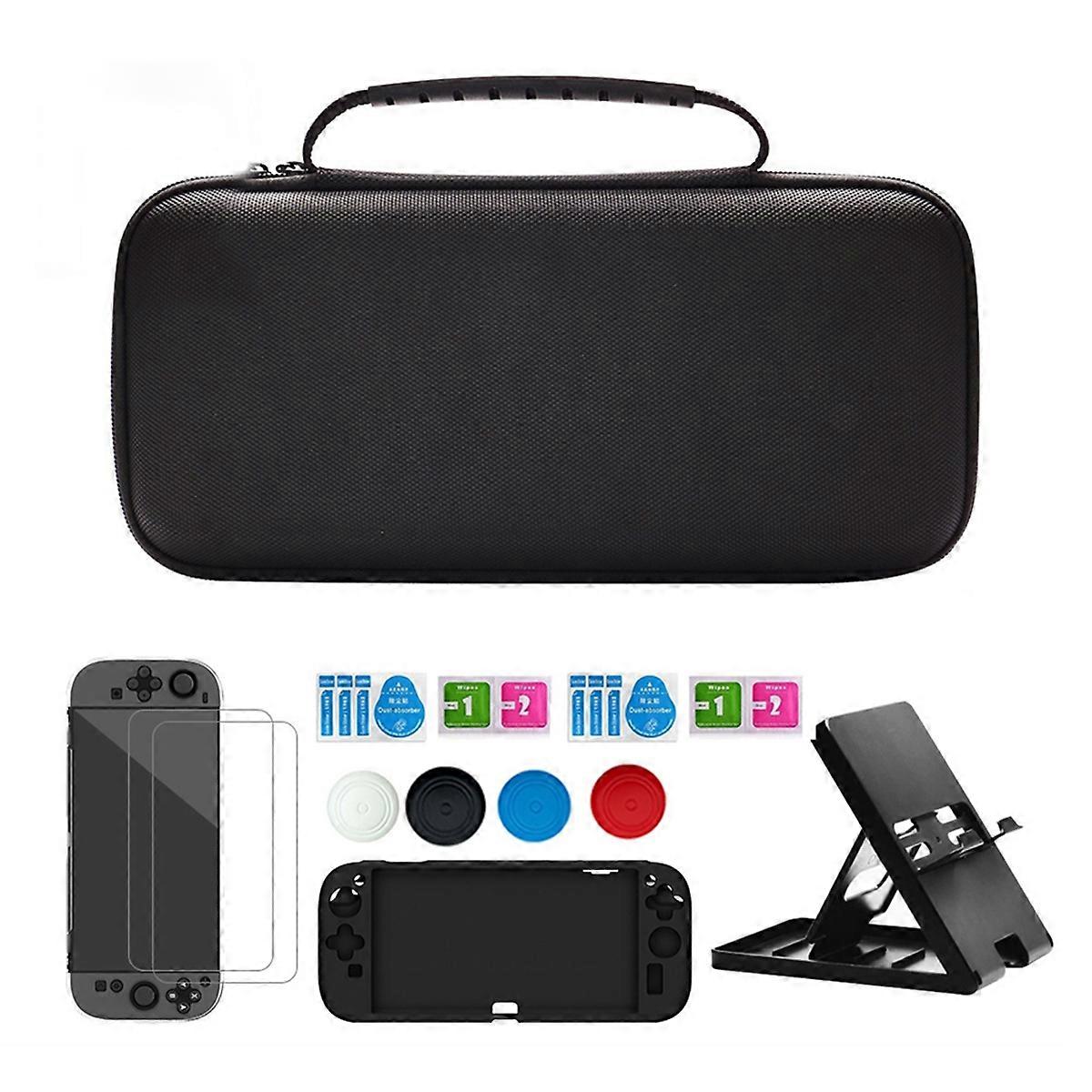 Carrying Case for Switch 2 Accessories Kit for 2 Screen Protector Silicone Case Stand Joystick Cap A
