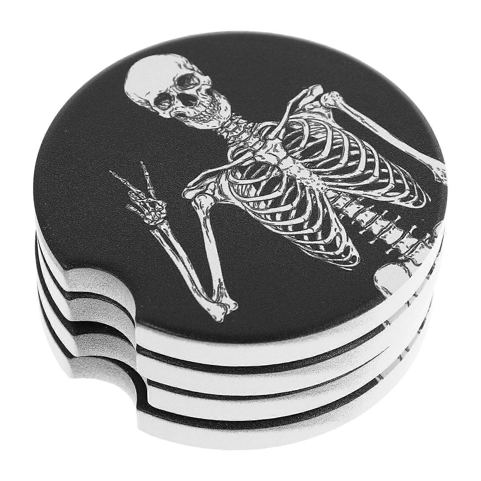 Decorative Round Coasters 4 Pcs Wear-Resistant Coasters For Offices In Assorted Color Offering Stable Placement