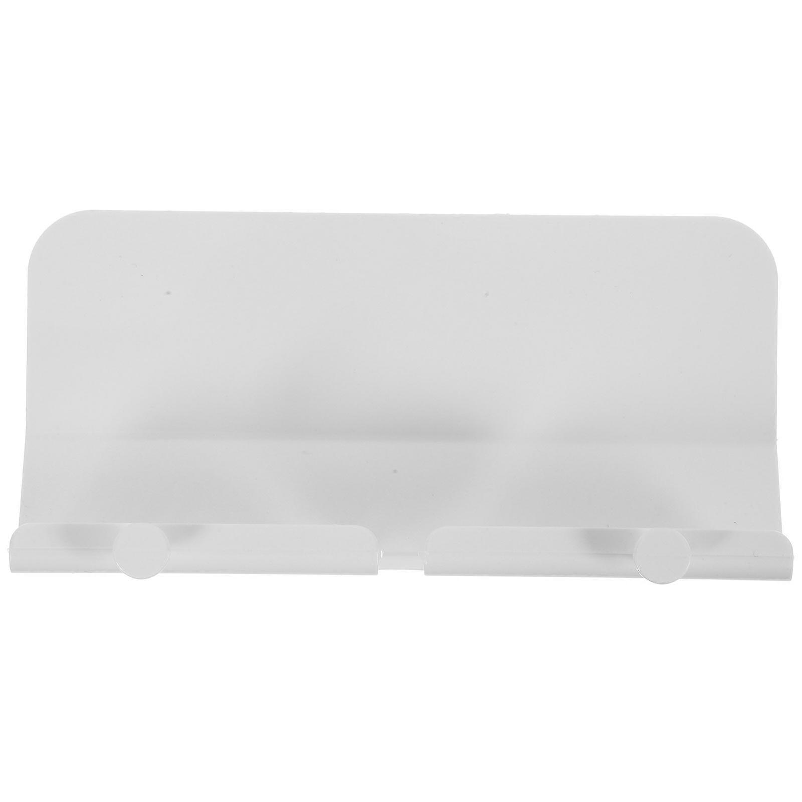 Wall Phone Holder for Storage Use White SelfAdhesive with Hook and Cord Storage 4.5 Inches