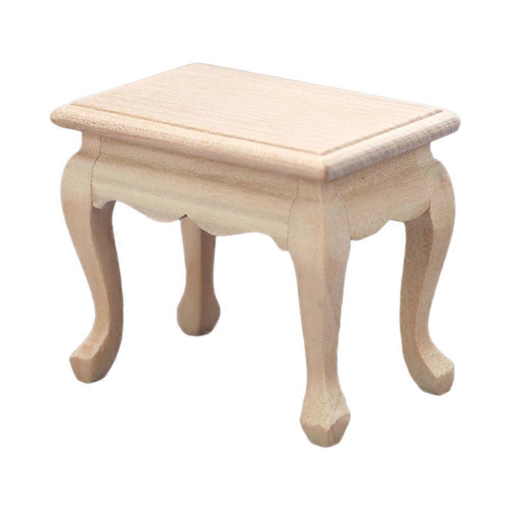 1Pc European Style Miniature Table Model Decorative Wooden Table Adornment