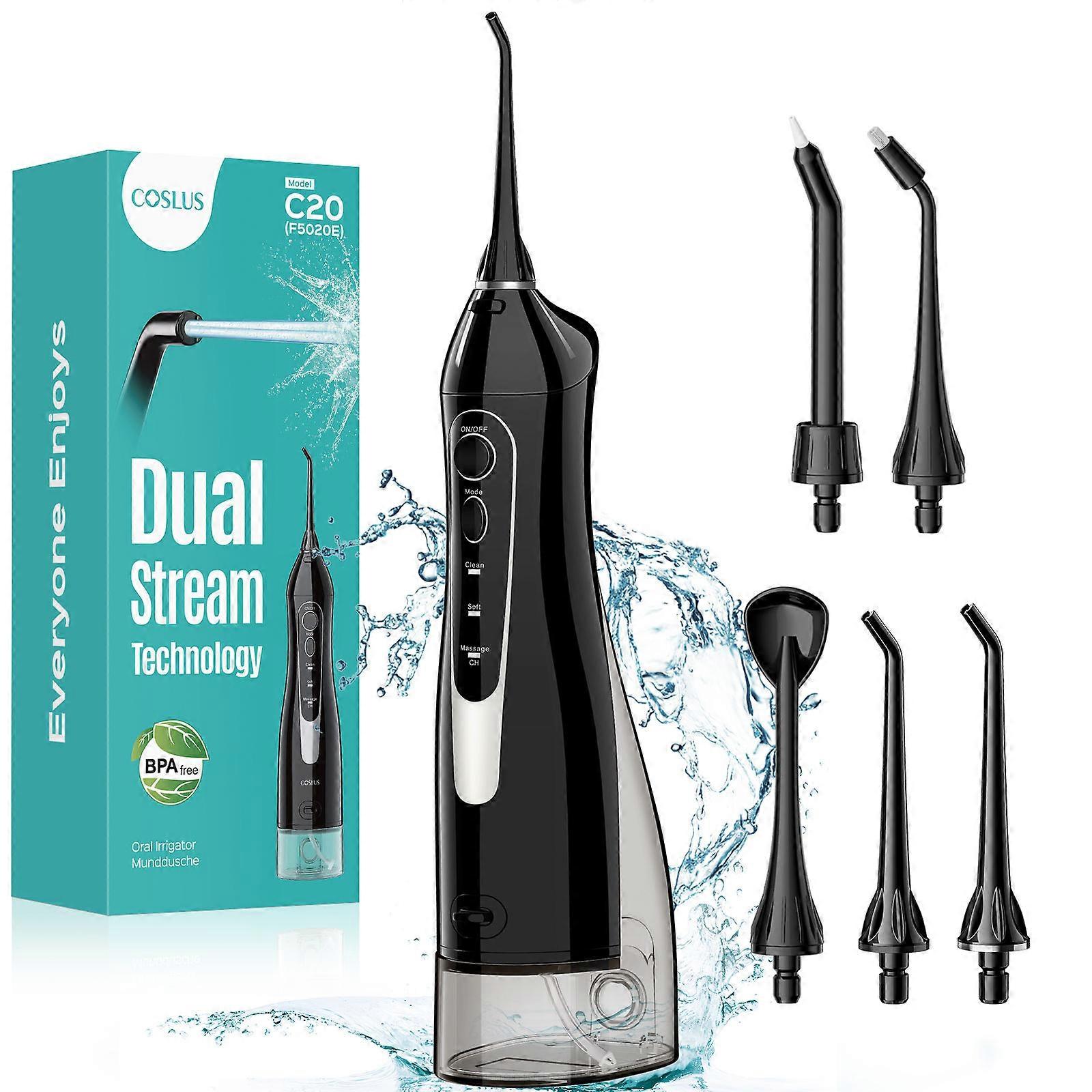 Cordless Oral Flosser For Adults Featuring Ergonomic Design USB Charging And 360° Rotatable Nozzle 1Pcs