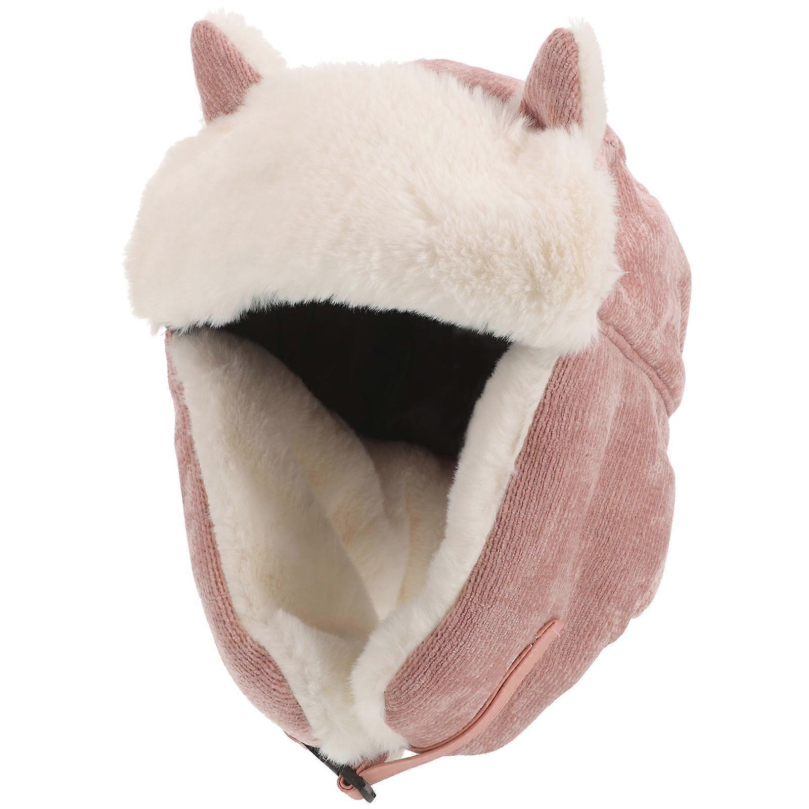Chapeau décoratif résistant à l’usure pour les activités d’hiver en plein air en rose confortable 1Pcs