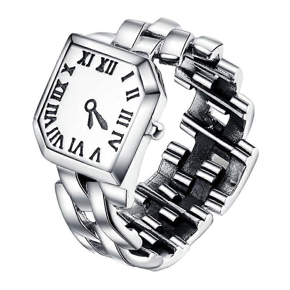 Stylish Bright Ring Watch Adjustable Jewelry Ring For Casual Wear 1.60X1.60X1.20Cm Time Telling 1Pack