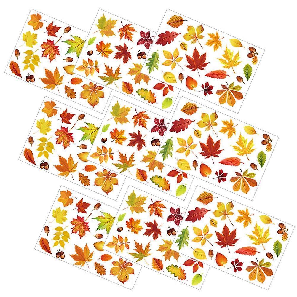 Window Decoration Thanksgiving Themes 9 Sheets PVC Multi Photo Prop Suitable For Holiday Celebrations