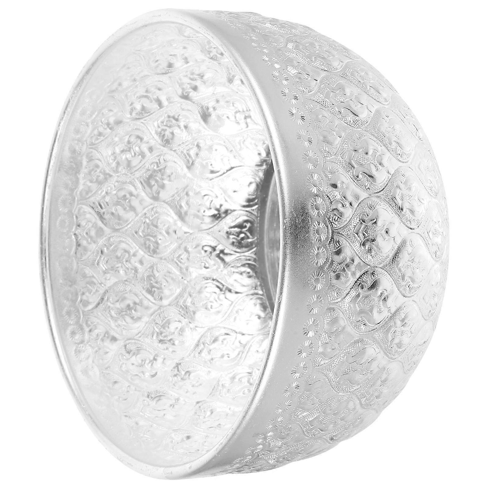 Rust-Resistant Metal Serving Bowl Great For Outdoor Camping And Home Use 14cm Diameter Elegant Design 1Pcs