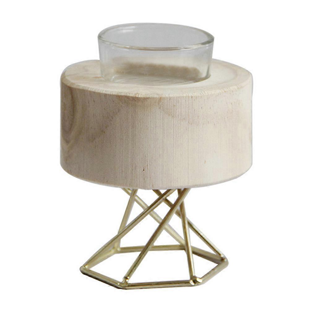 Beige Candle Holder for Home Decor Simple Candlestick Stand Made of Synthetic Material Excellent