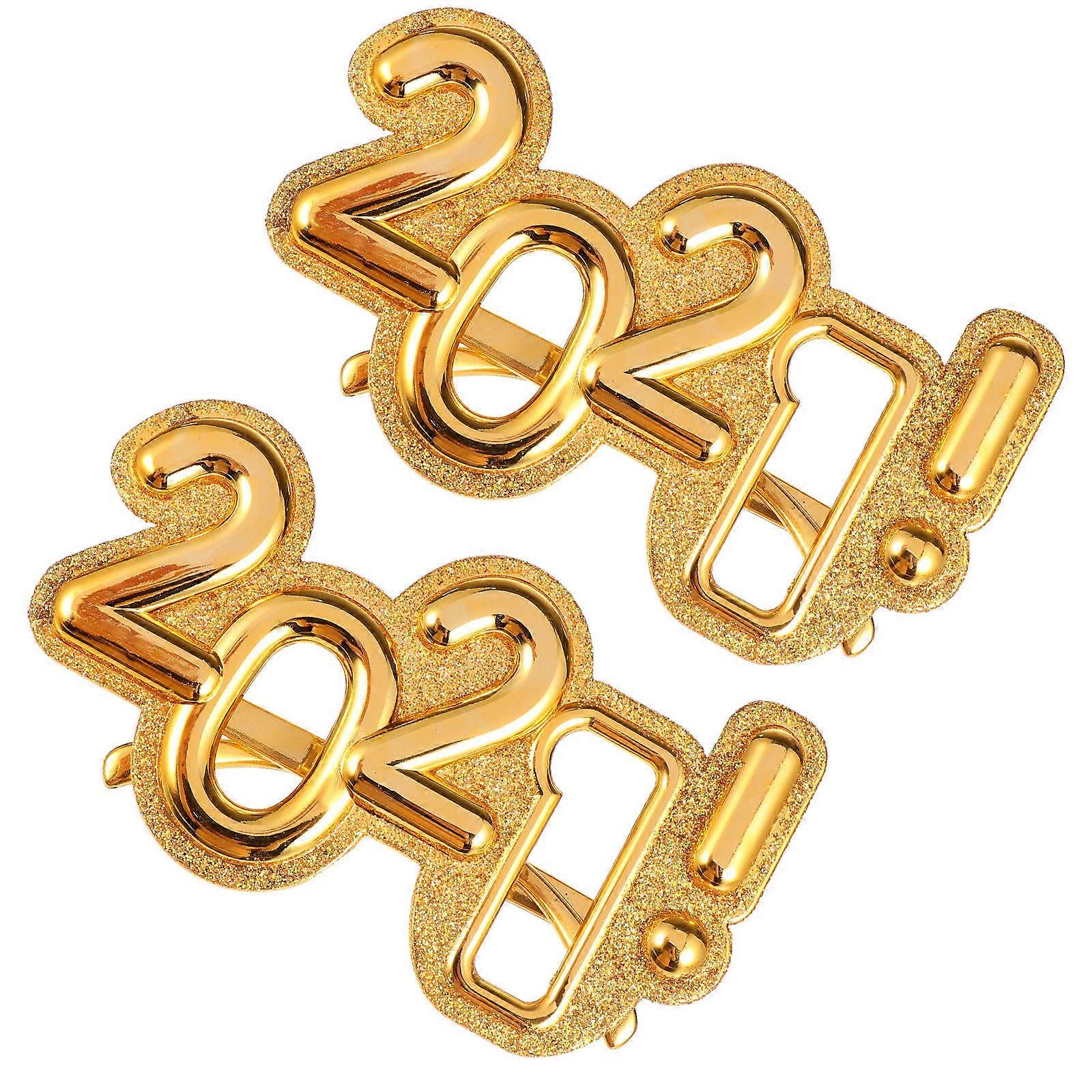 Photo Props Eyeglasses Frames With 2021 Number Appearance For Festivals Parties And Home Gathering 2Pcs