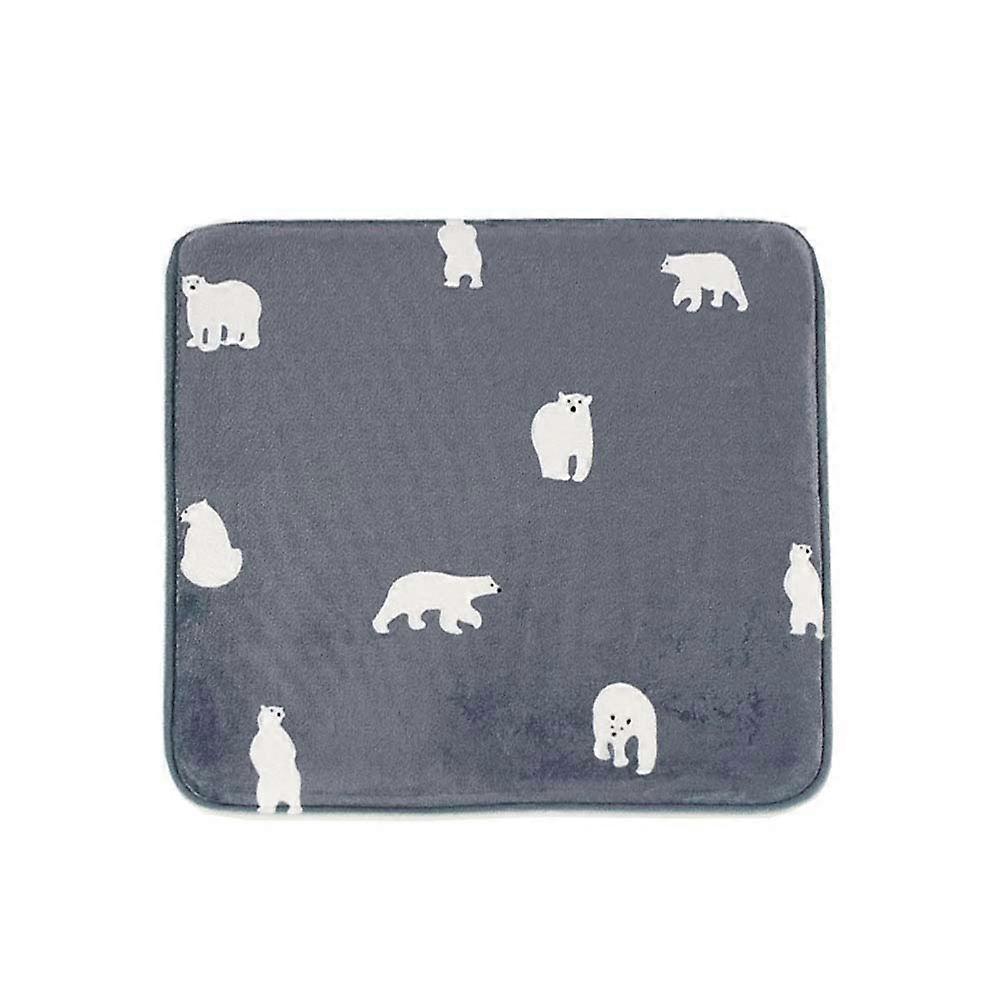 Square Comfortable Chair Cushion For Travel With Back Pain Prevention Function In Grey 1Set