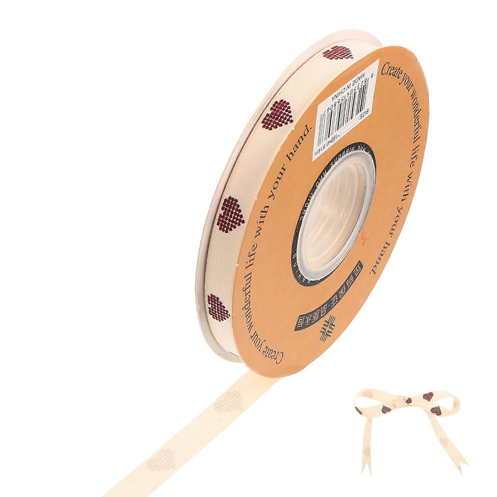 1 Roll Multi Function Valentine's Day Craft Ribbon for DIY Wrapping, Present Boxes, Floral Arrangements, and Decorations