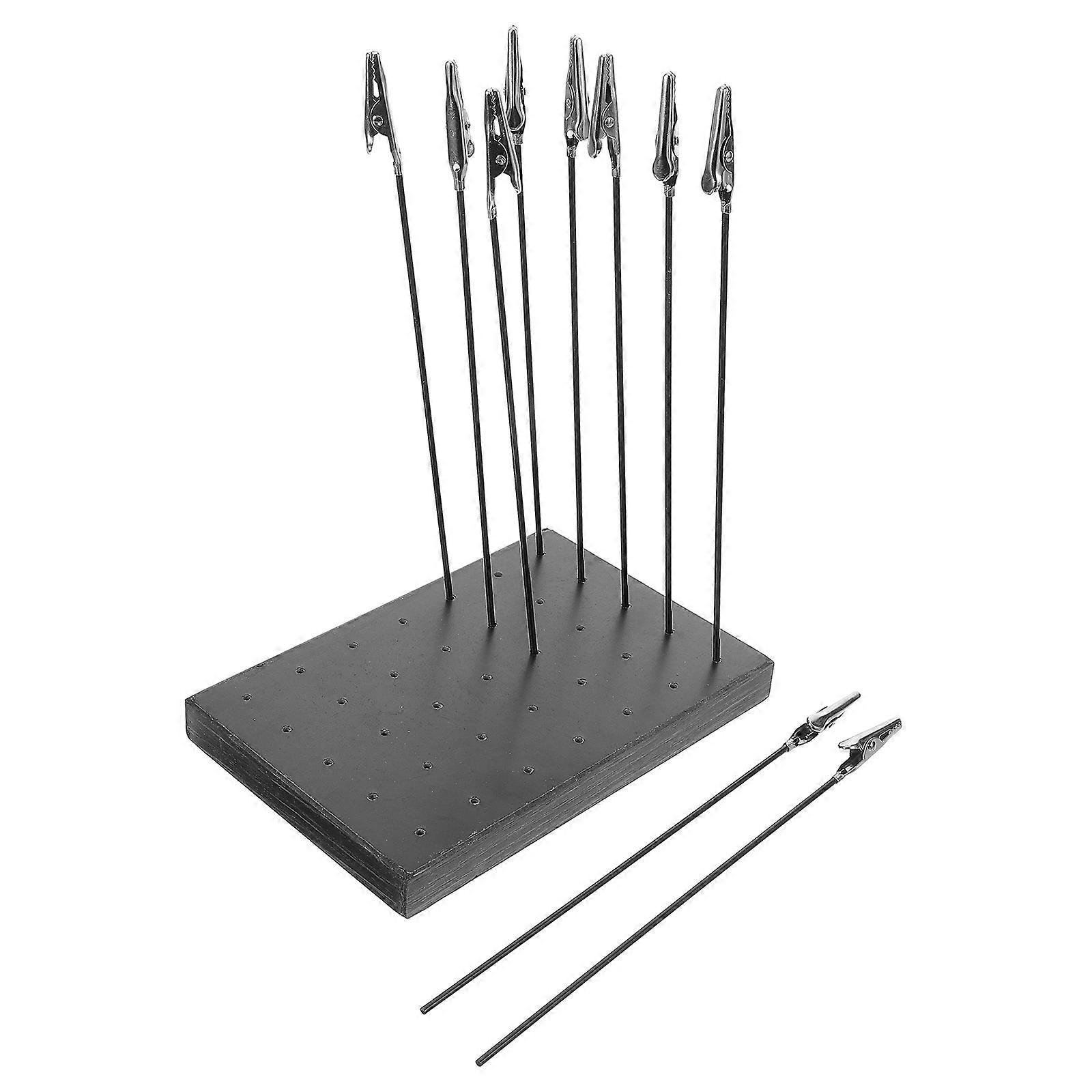 Hemoton 1 Set Airbrush Painting Clips Base Stand for Model Coloring
