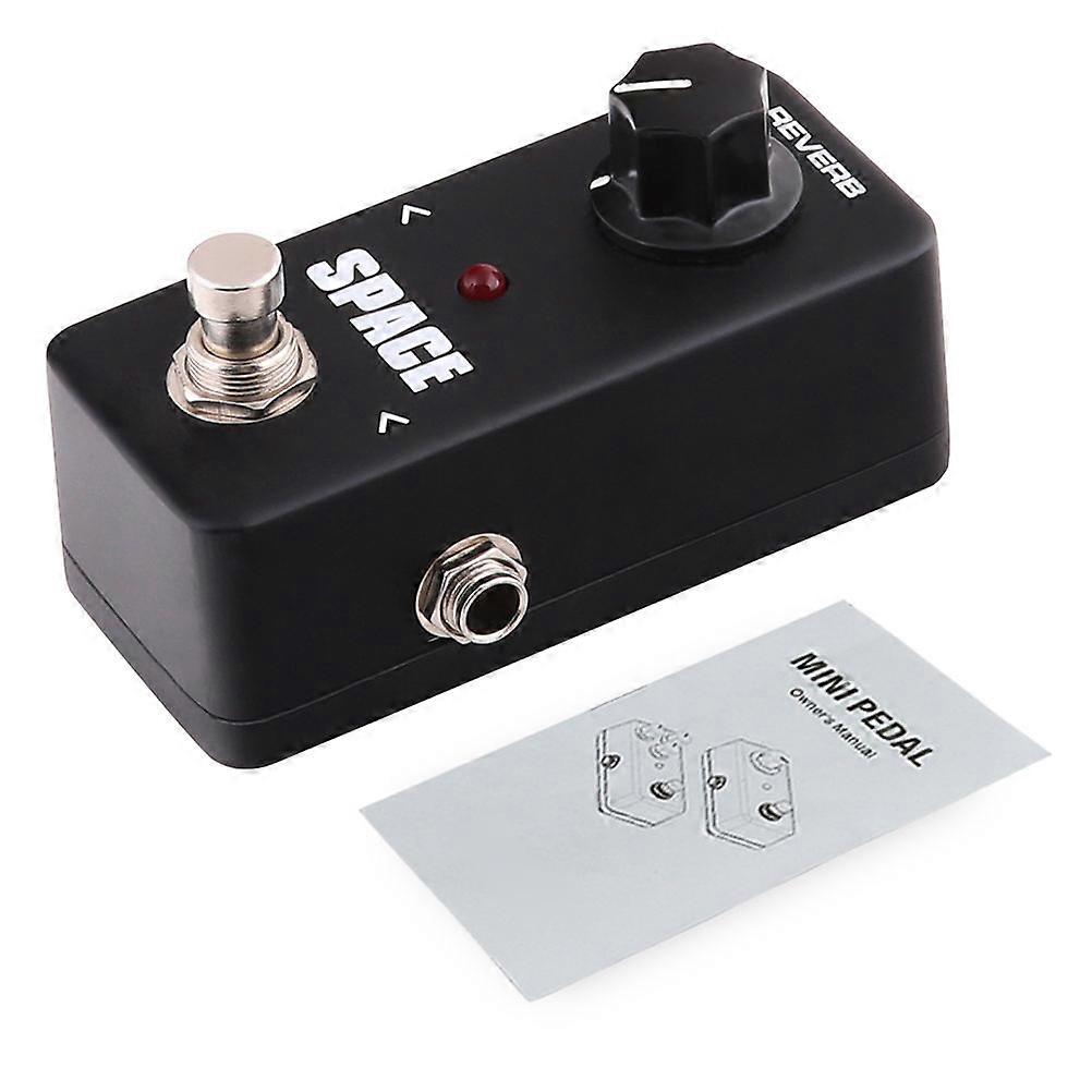 Reverb Effect Pedal Black with True Bypass Tone for Guitar