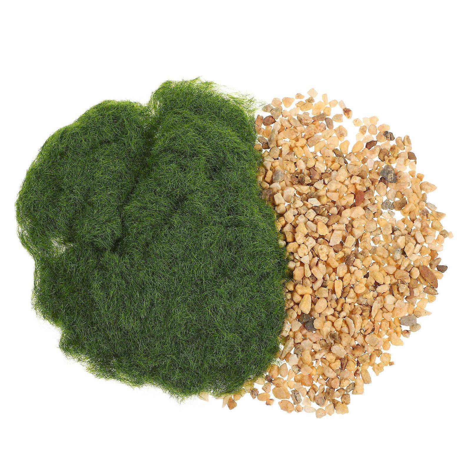 نايلون وحجر العشب الثابت للرمل الجدول ضوء الأخضر جنية حديقة الديكور 1 مجموعة