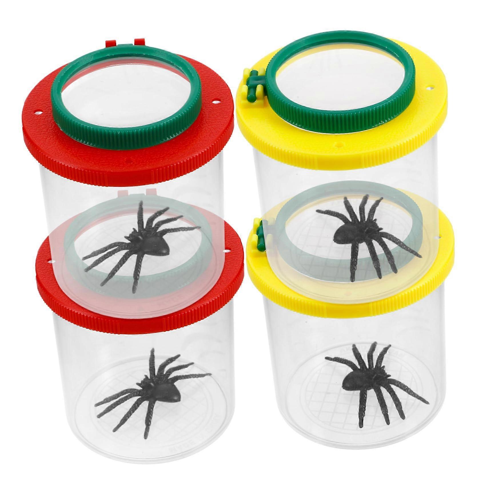 Pack of 4 Bug Viewer Critter Keeper Insect Collection Jars for Kids Outdoor Science Exploration