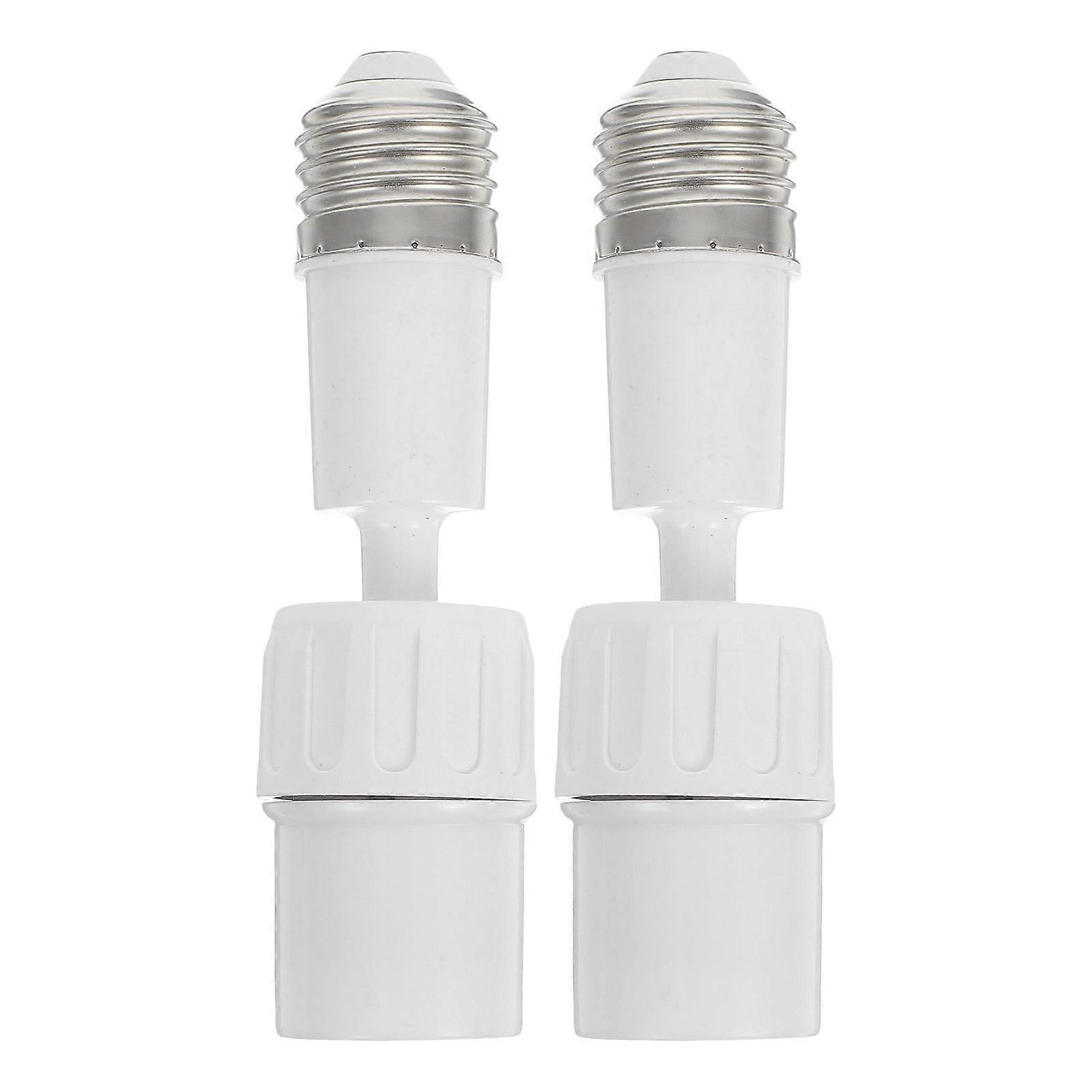 2pcs E27 Light Bulb Extension Socket Adapter Flexible Lamp Holder Converter Household Lighting Fixtures Lamp Replacement Sockets