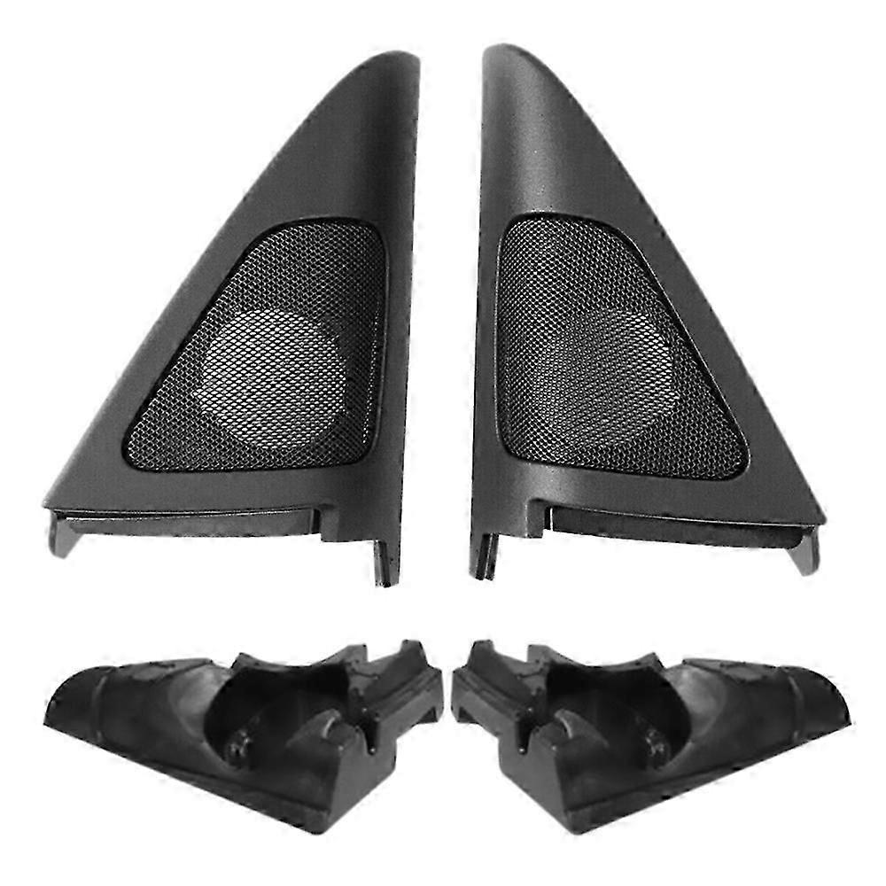 Set Car Front Door Speaker Audio Cover Horn Tweeter Loudspeaker Cover Trim with Foam For- 3 Series E