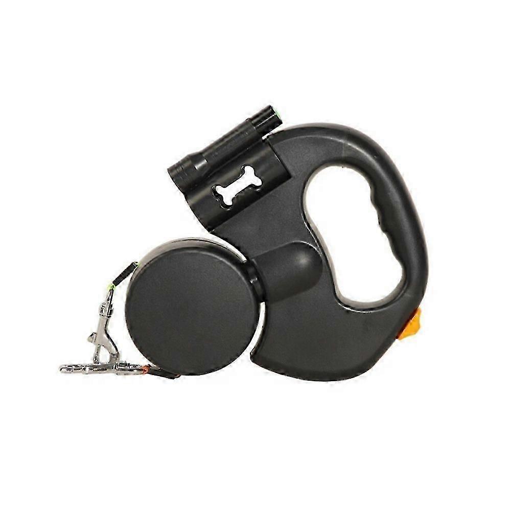 Illuminated Double Retractable Leash for Two Dogs, 360 Anti-Tangle Swivel Strap