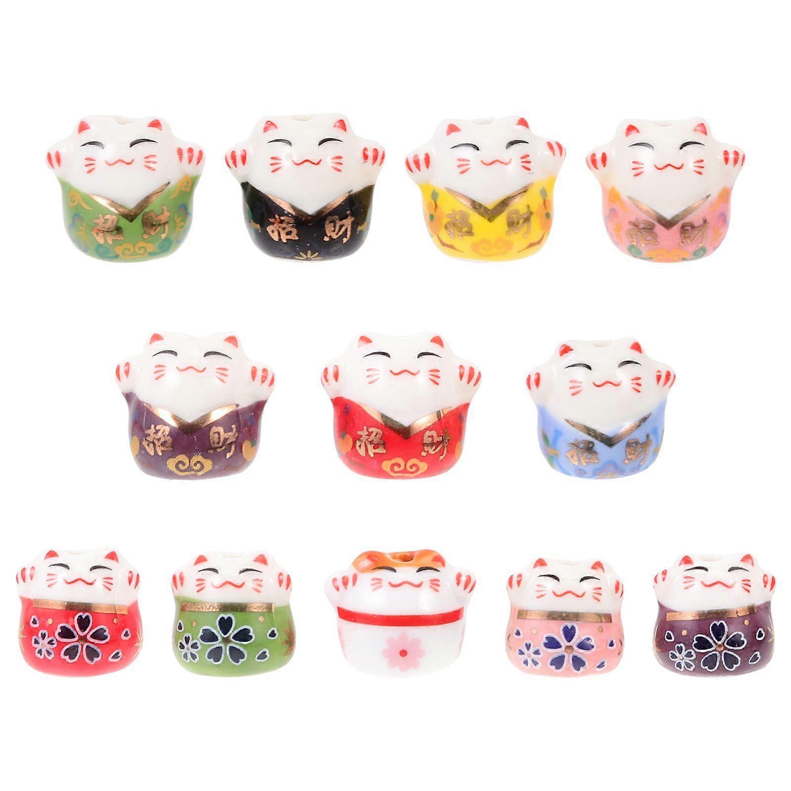 12Pcs Ceramic Beads DIY Craft Making Beads Crafts DIY Beads for Handcrafting