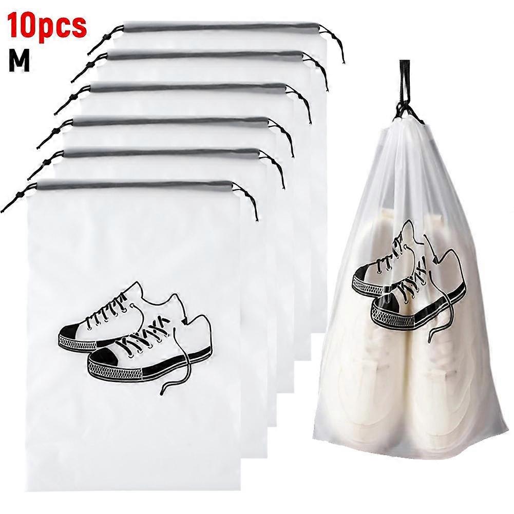 thick PE drawstring shoe storage bag foldable dustproof waterproof shoe pack