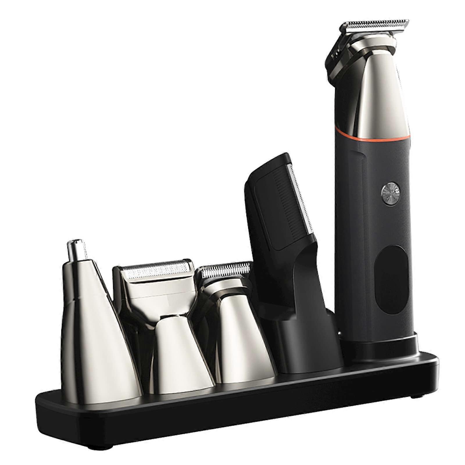Hair Clipper For Men 5-In-1 Seamless Set With 5 Cutting Heads For Effortless Grooming