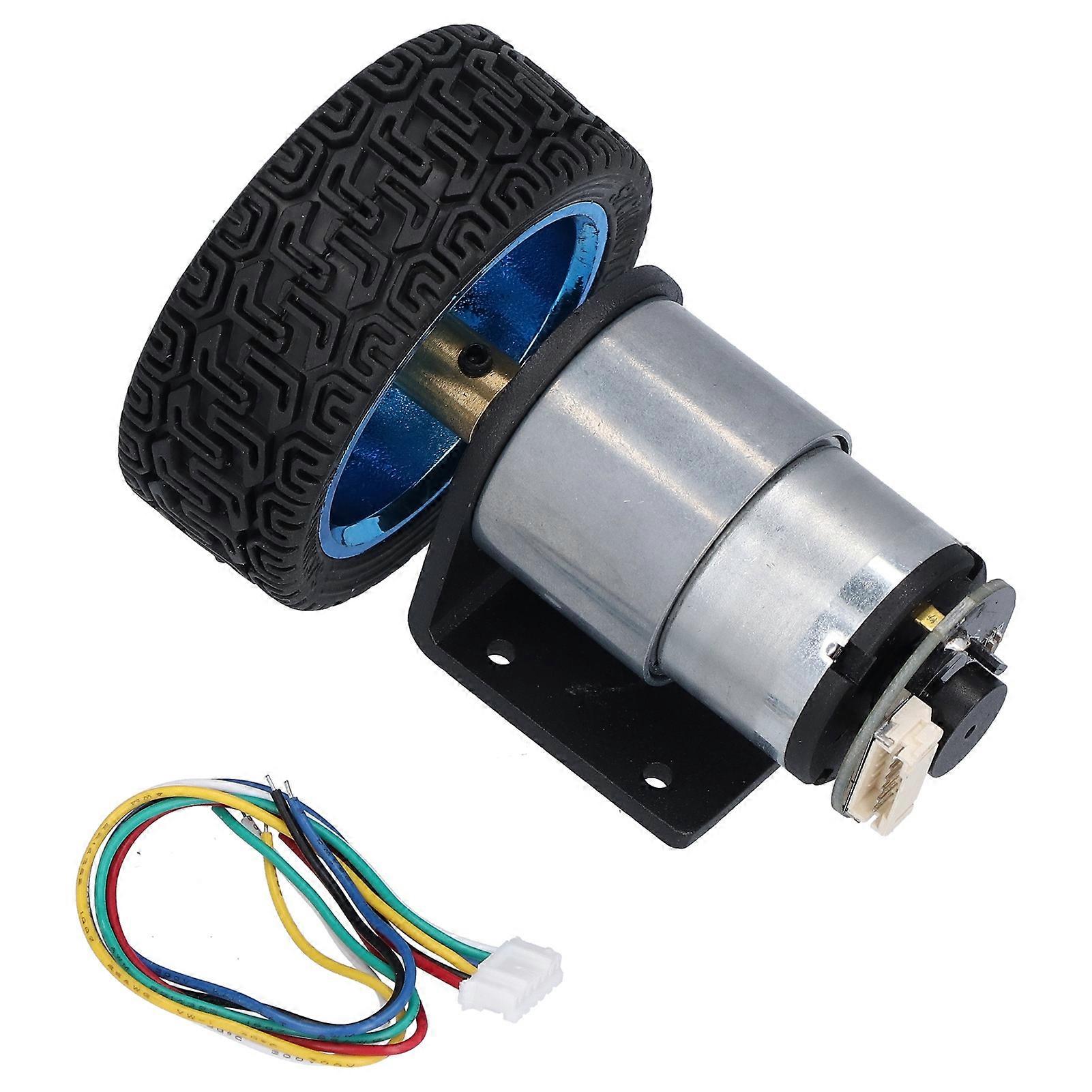 Encoder Motor Set Kit 6mm Shaft with Mounting Bracket for Smart Car Robot DIY DC6V JGB37‑52012RPM 