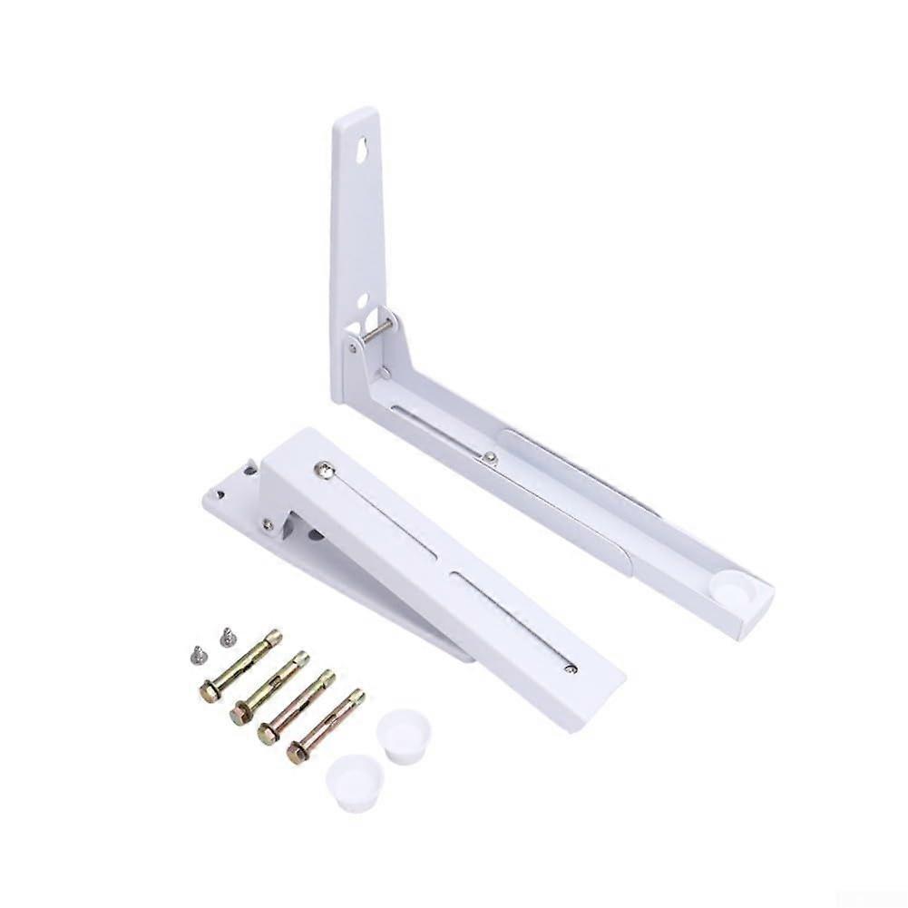 Retractable Wall Mounted Kitchen Oven Shelf Foldable Space Saving Storage Rack White