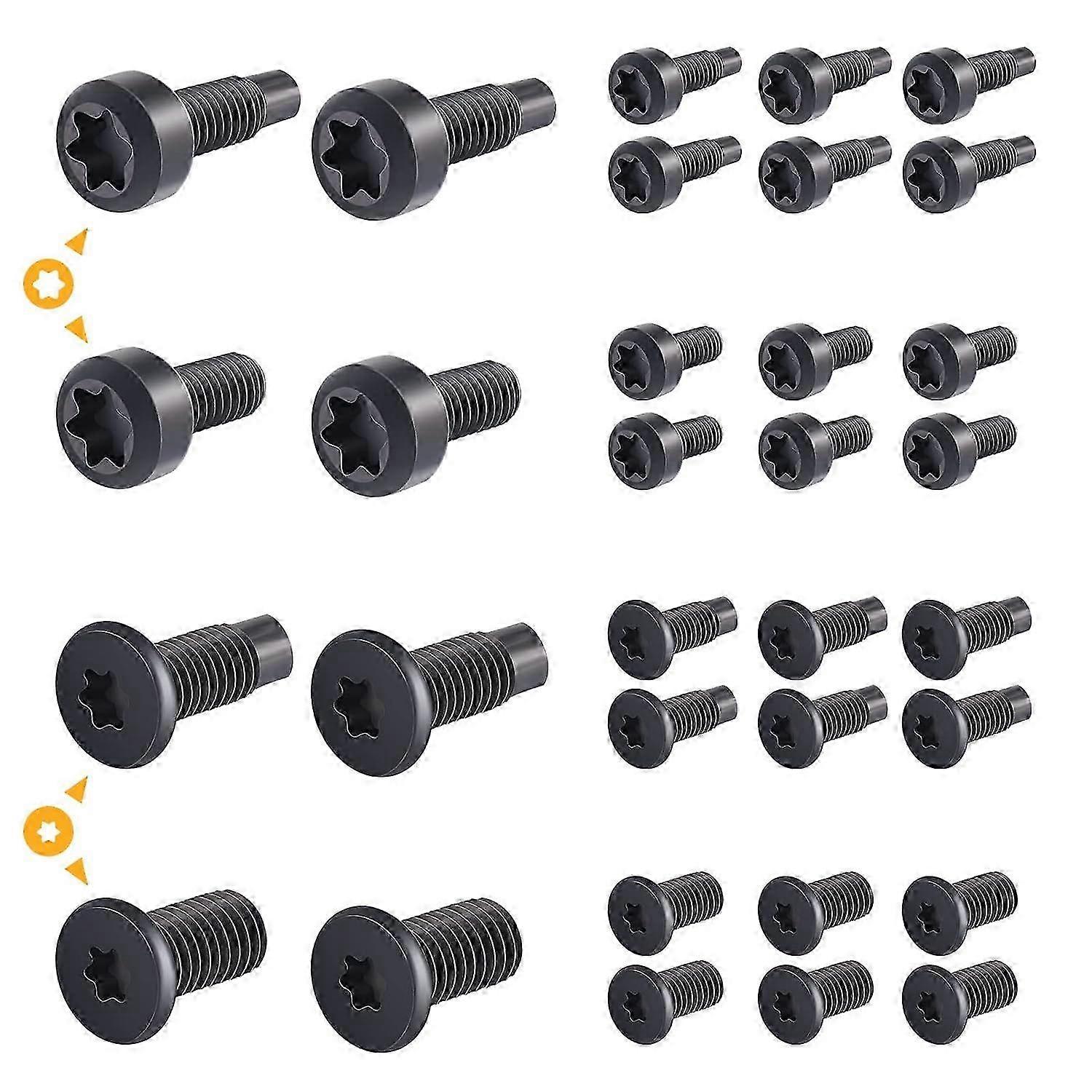 Ring buzzer Screws Replacement Black 32 Pieces