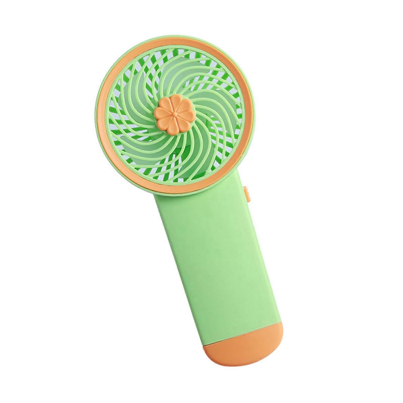 AM3 Battery Operated Powerful Handheld Fan Portable Small Lightweight Green