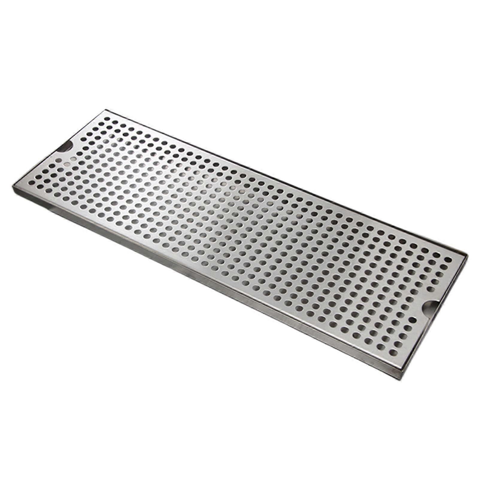 Stainless Steel Beer Drip Tray Rectangular Surface Mount Tray For Home Bar And Mini Fridge No Drain Required 50 Cm