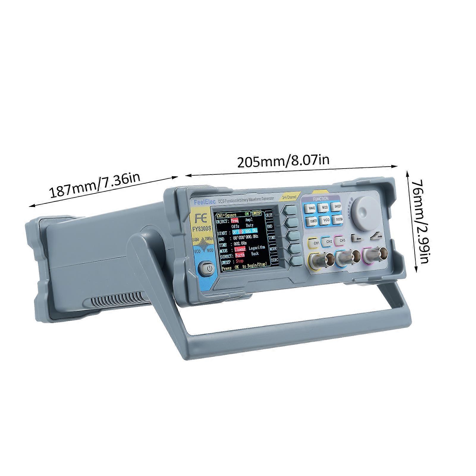 FeelElec FY8300S-60M 60MHz 3 Channel Function Arbitrary Waveform Signal Generator 4 TTL Level Outputs DC Bias Function Digital Output Function