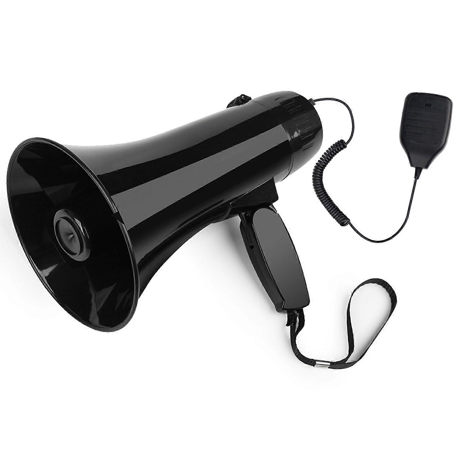 Megaphone Portable Megaphone Siren/Alarm 35 Watts Power and 240s Recording with Volume Control and Handle for Outdoor Sports Parties Bullhorn (White)