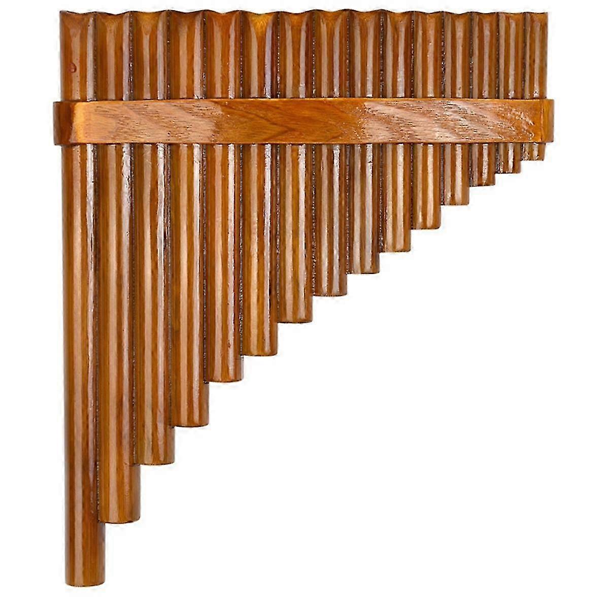Flauta de Bambu Natural - Flauta de Pan Artesanal com 15 Tons em Modelo G Major