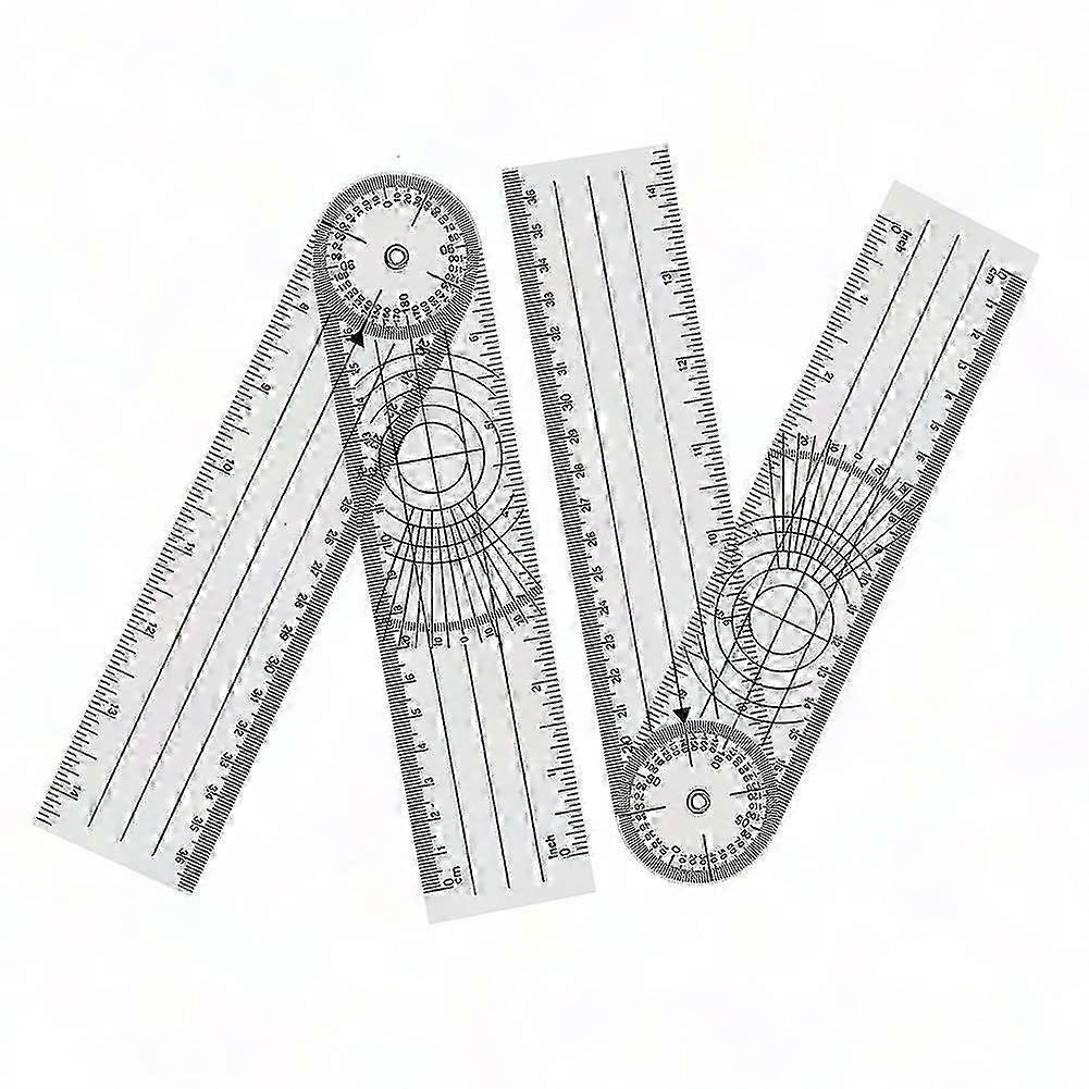 4-Piece Goniometer Set for Physiotherapy with 360-Degree Rotation