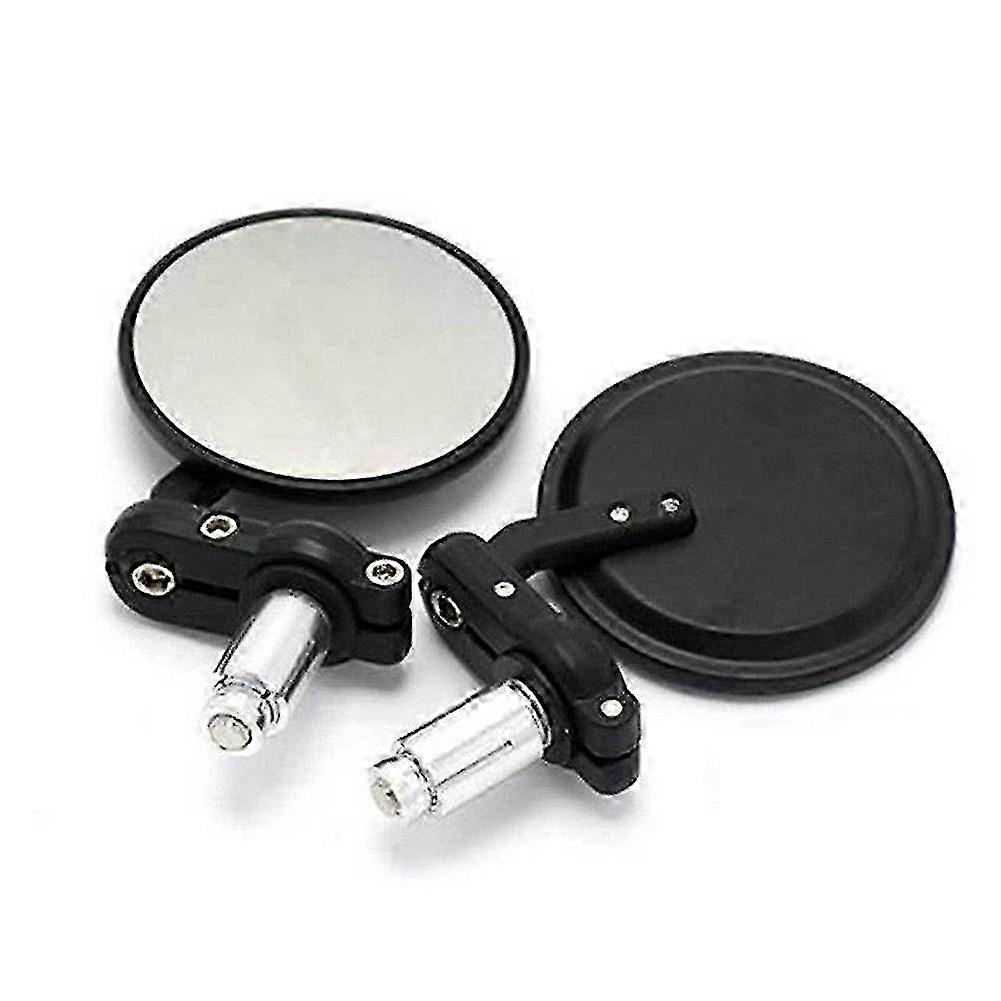 1 Pair 7/8inch Universal Round Handlebar End Motorcycle Rearview Side Mirror