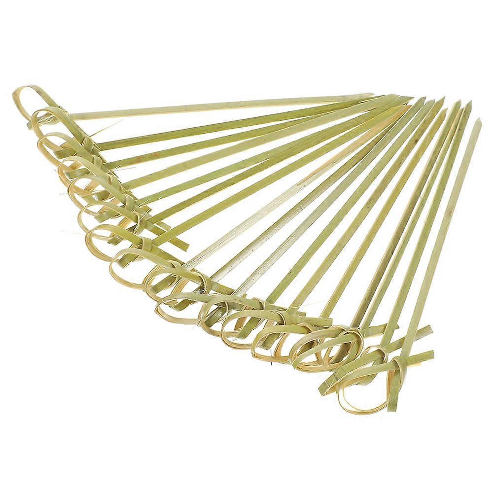 Elegant Bamboo Knot Picks 400Pcs Ideal For Family Parties And Outdoor Picnics Light Yellow Food Toothpicks