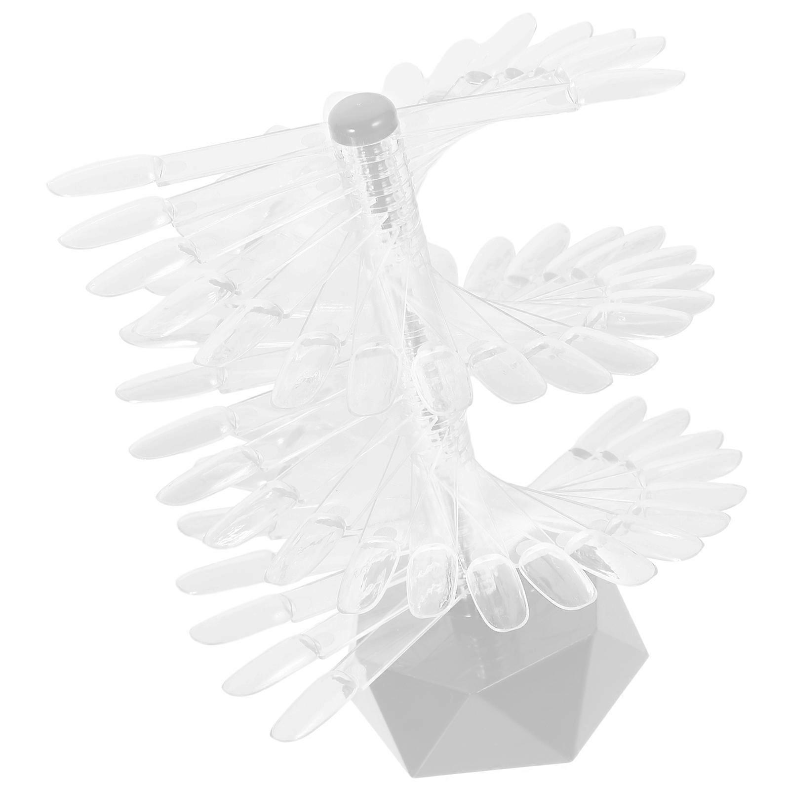 Clear Spiral Acrylic Nail Tips Display Stand for Nail Art Practice – Lightweight and Creative Design for Salon and Home Use