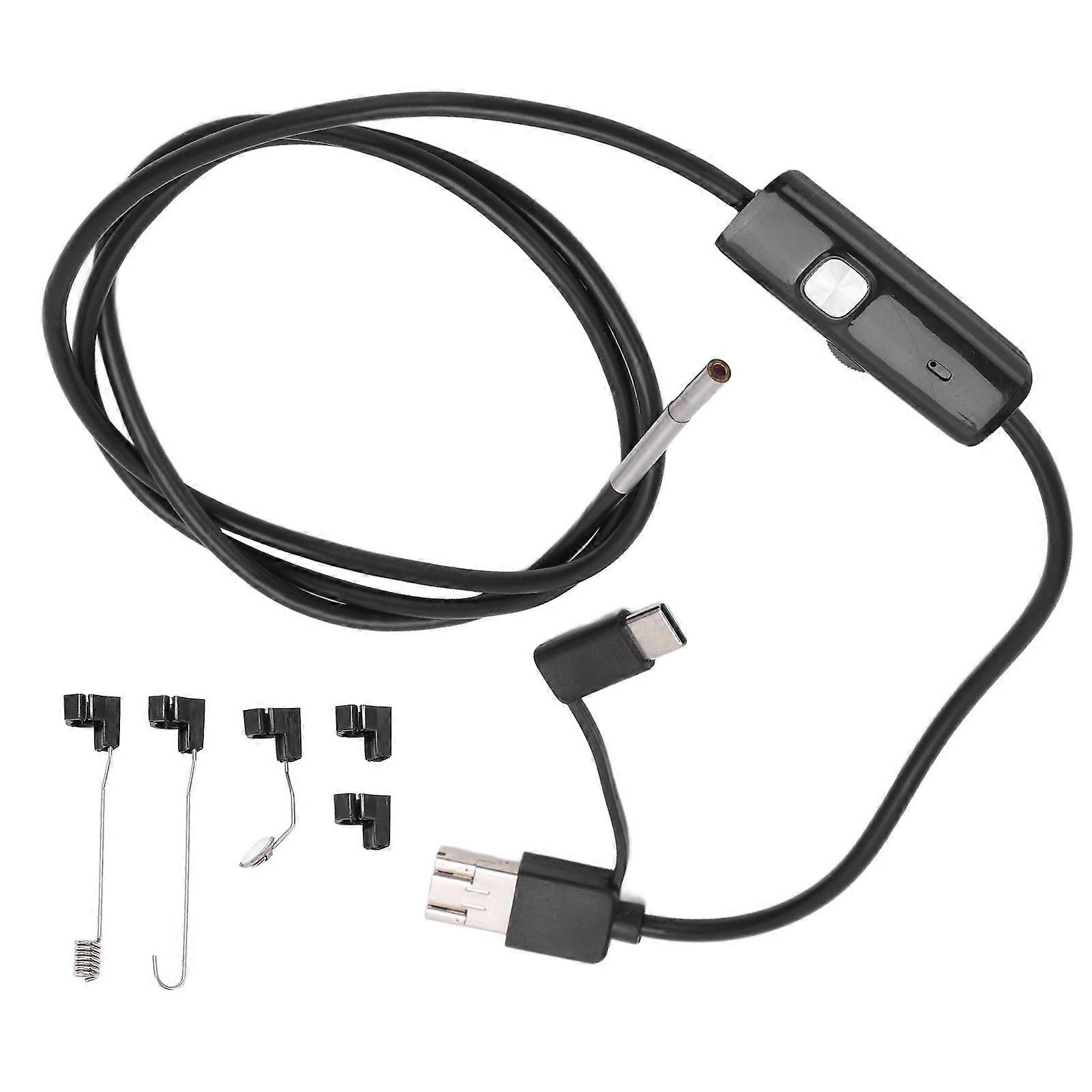 AN1003.9 3.9mm Endoscope High Definition Inspection Camera Pipeline Mobile Phone LED Borescope for Car IndustryFlexible Wire 1m / 3.3ft