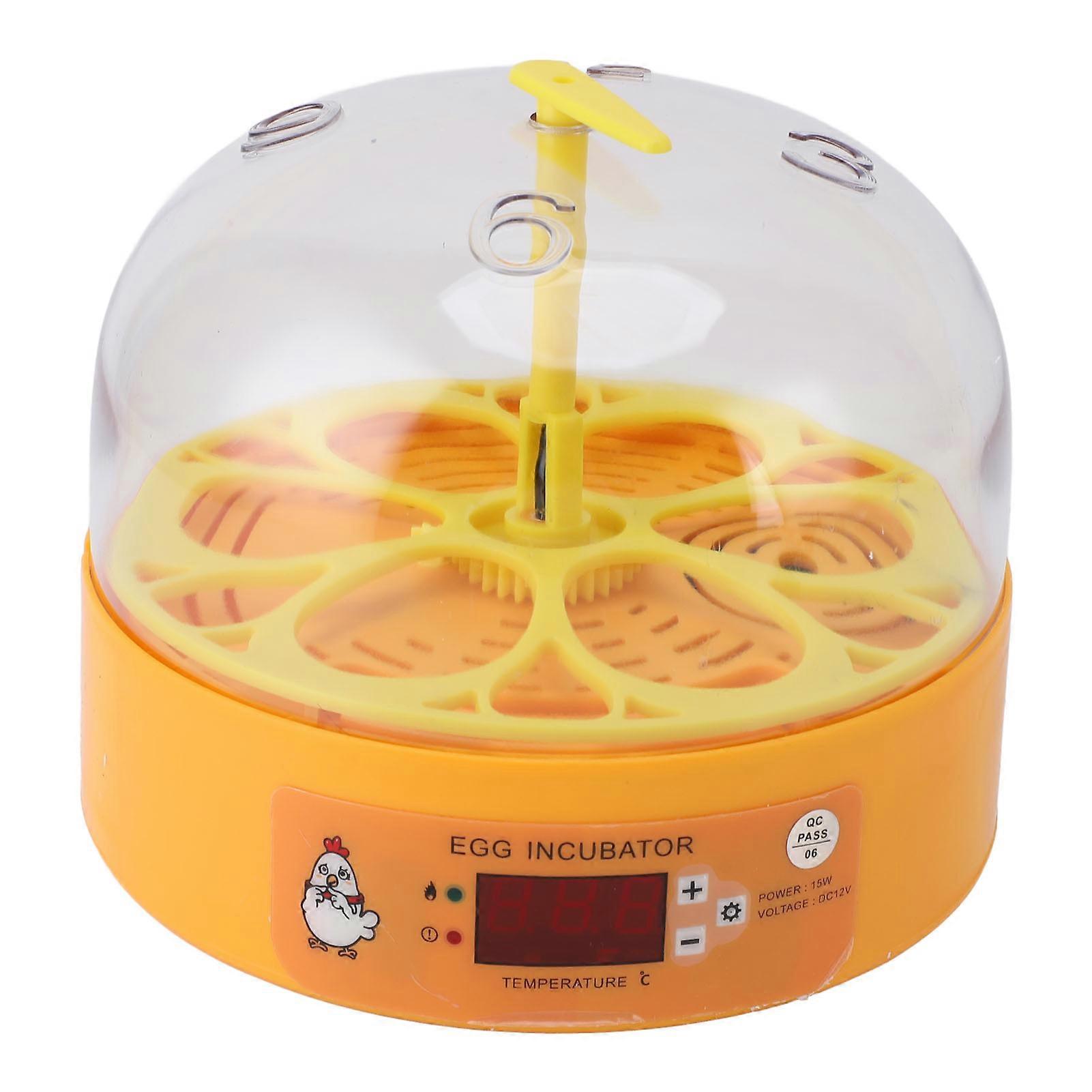 Egg Incubator 6-Egg Smart Hatchery with Temp Control & Manual Turn