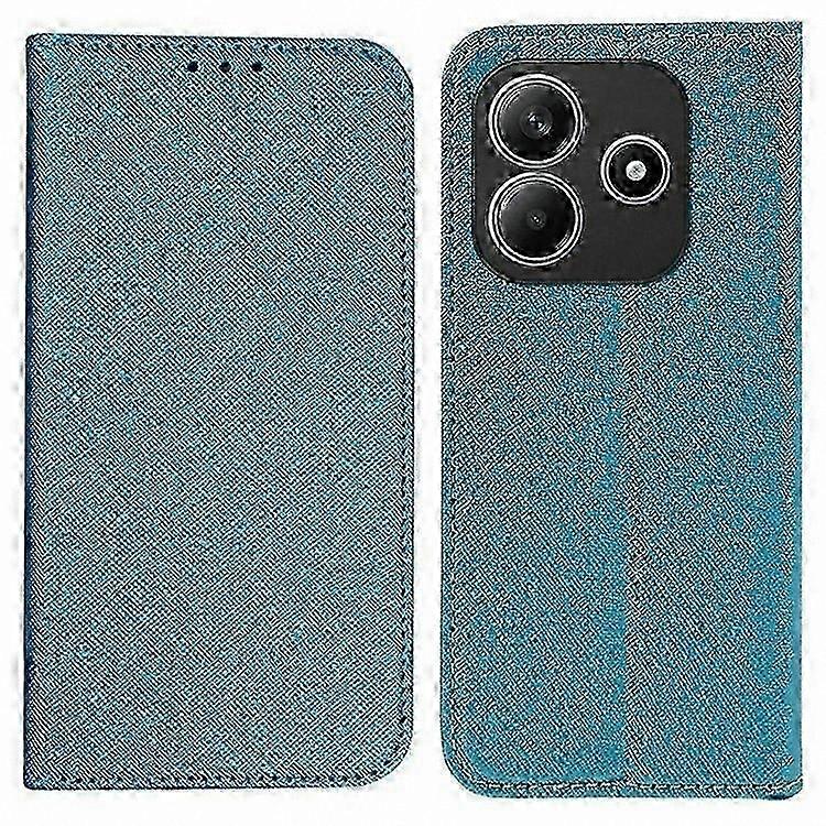 Magnetic Leather Case for Redmi Note 14 5G with Cross Texture Design