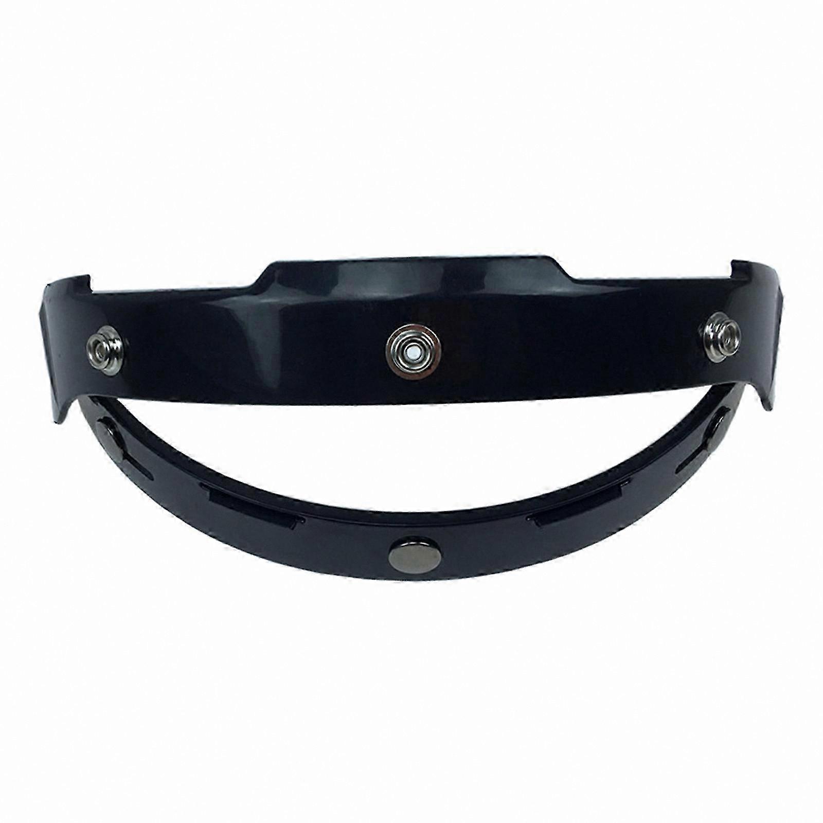 UV-Resistant Flip-Up Helmet Adapter for 3-Snap Visors - Black Base with White Attachment