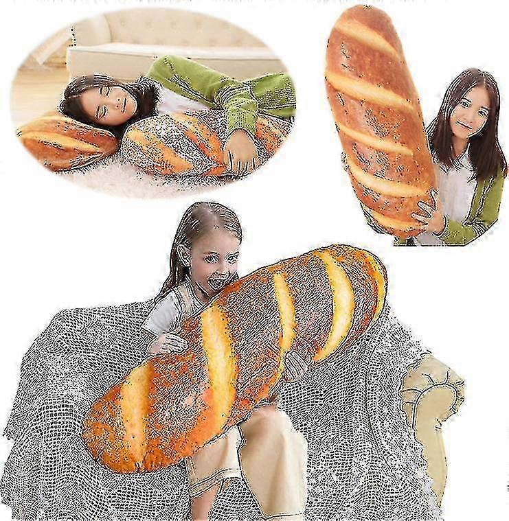 3d Simulation Bread Pillow Soft Lumbar Baguette Back Cushion  Food ...