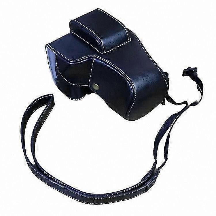Retro PU Leather Camera Bag for DSLR Models, Anti-Scratch Protective Cover with Shoulder Strap for Digital Cameras