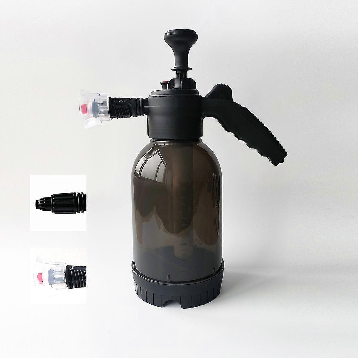 Spruzzatore di schiuma per auto, spruzzatore a pressione 2L, spruzzatore a pressione, spruzzatore di schiuma da giardino, flacone spray a pompa con 2 tipi di ugelli, spruzzatore a pressione versatile per auto