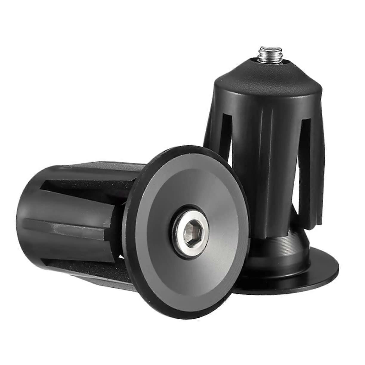 Bar End Plugs 1 Pair For Mountain And Road Bikes Durable End Caps Simple Installation Secure Locking Black