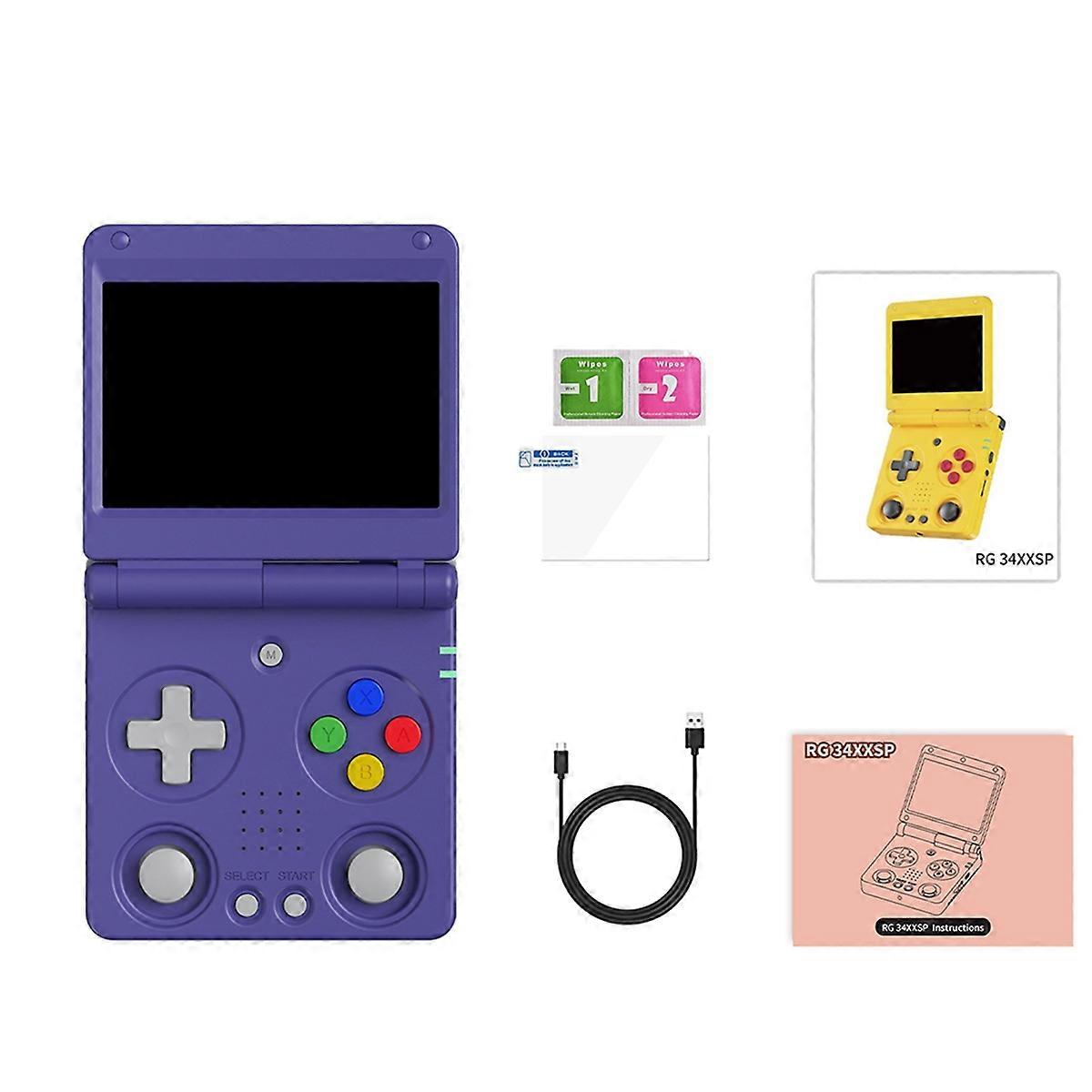 RG34XXSP Flip Handheld Game Console 3.4 Inch IPS Screen,A